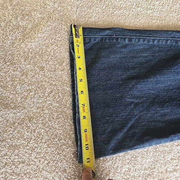 Nine Planet Jeans Wide Leg Dark Wash Size 13 With Embellished Back Pockets - Picture 9 of 16